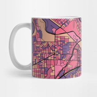 Fort Worth Map Pattern in Purple & Pink Mug